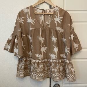 Muche & Muchette Palm Print Top
